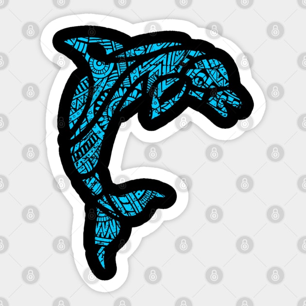 Maori Tribal Tattoo Dolphin Sticker by Mila46
